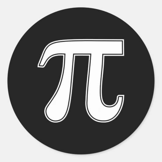 Sticker Rond Symbole Pi Day Funny Graphisme Vêtements Pi (Devant)