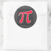 Sticker Rond SYMBOLE Pi Rouge Scarlet (Sac)