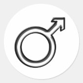 Sticker Rond Symbole pour homme (Devant)