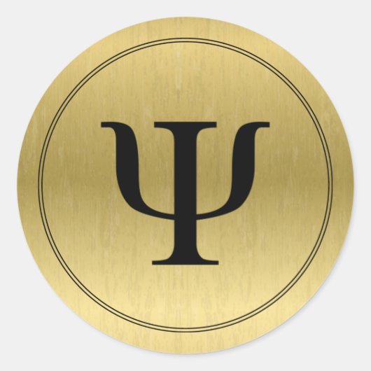 Sticker Rond SYMBOLE Psi Psychologue (Devant)