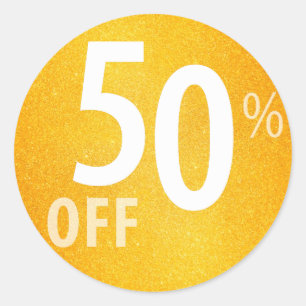 Sticker Rond Symbole puissant 50 % DE BAS DE VENTE Parties sci