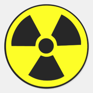 Sticker Rond Symbole radioactif