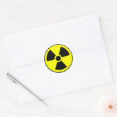 Sticker Rond Symbole radioactif (Enveloppe)