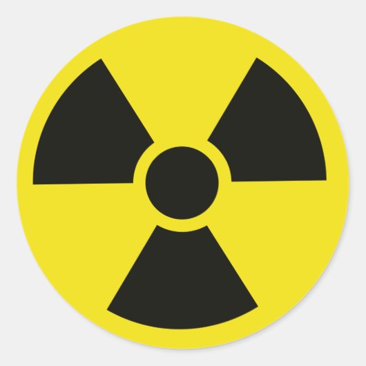 Sticker Rond Symbole radioactif (Devant)