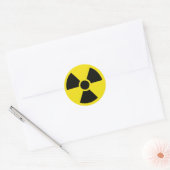 Sticker Rond Symbole radioactif (Enveloppe)