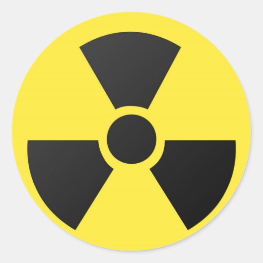 Sticker Rond Symbole radioactif (Devant)