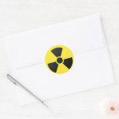 Sticker Rond Symbole radioactif (Enveloppe)