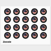 Sticker Rond symbole républicain conception éléphant (Feuille)