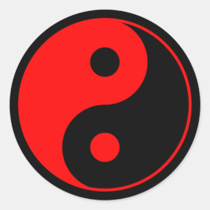 Sticker Rond SYMBOLE ROUGE YIN Yang