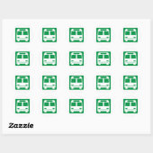 Sticker Rond Symbole routière (Feuille)