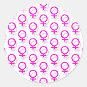 Sticker Rond Symbole sexuel féminin