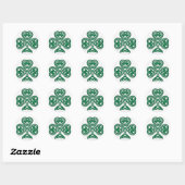STICKER ROND SYMBOLE SHAMROCK IRLANDAIS (Feuille)