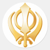 Sticker Rond Symbole sikh (Devant)