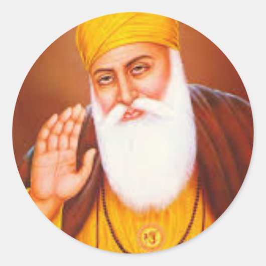 Sticker Rond Symbole sikh/Art (Devant)