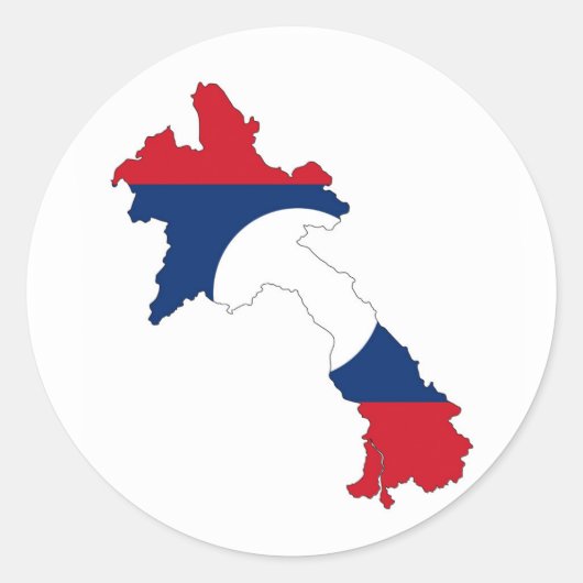Sticker Rond symbole silhouette du drapeau du pays laos (Devant)
