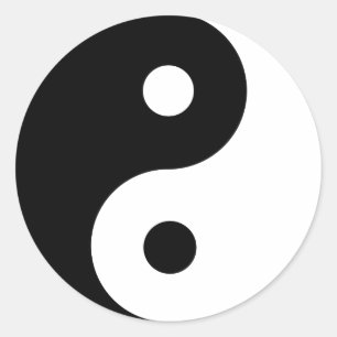 Sticker Rond Symbole spirituel du Yin Yang