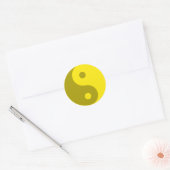 Sticker Rond Symbole spirituel Jaune Yang (Enveloppe)