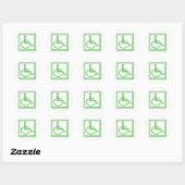 Sticker Rond SYMBOLE STYLO MAÎTRISÉ Vert (Feuille)