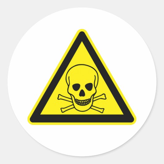 Sticker Rond Symbole toxique (Devant)