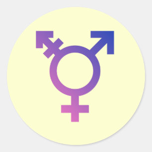 Sticker Rond Symbole transgenre