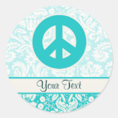 Sticker Rond SYMBOLE turquoise (Devant)