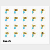Sticker Rond SYMBOLE turquoise (Feuille)