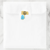 Sticker Rond SYMBOLE turquoise (Sac)