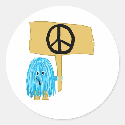 Sticker Rond SYMBOLE turquoise (Devant)