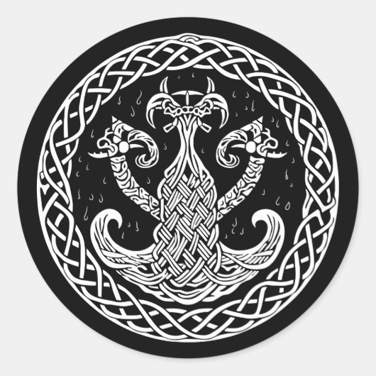 Sticker Rond Symbole viking (Devant)