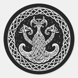 Sticker Rond Symbole viking