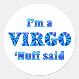 Sticker Rond Symbole Virgo Zodiac