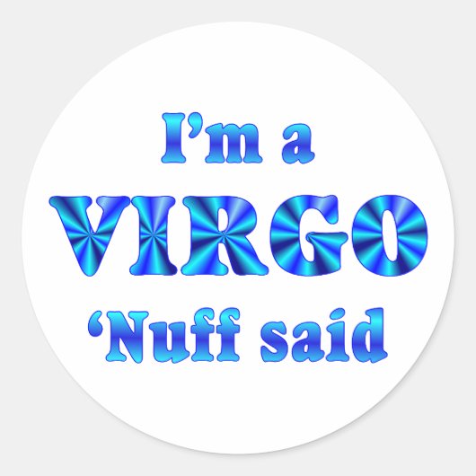 Sticker Rond Symbole Virgo Zodiac (Devant)