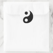 Sticker Rond Symbole Yin et Yang blanc et noir (Sac)