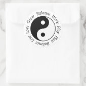 Sticker Rond SYMBOLE YIN Yang (Sac)