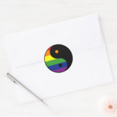 STICKER ROND SYMBOLE YIN-YANG-ARBITRE-ARBITRE-ARBITRE-JAUNE (Enveloppe)
