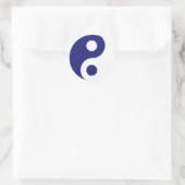 Sticker Rond Symbole Yin Yang Bleu de minuit (Sac)