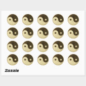 Sticker Rond SYMBOLE YIN Yang EN BOIS (Feuille)