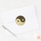 Sticker Rond SYMBOLE YIN Yang EN BOIS (Enveloppe)