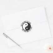 Sticker Rond Symbole Yin Yang - tatouage solide (Enveloppe)