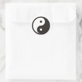 Sticker Rond Symbole Yin Yang - tatouage solide (Sac)