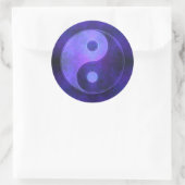 Sticker Rond Symbole Yin Yang Violet (Sac)