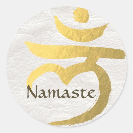 Sticker Rond SYMBOLE Yoga Studio Instructeur Méditation Racine  (Devant)