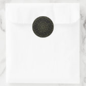 Sticker Rond Symbole Zodiac horoscope constellations carte or (Sac)