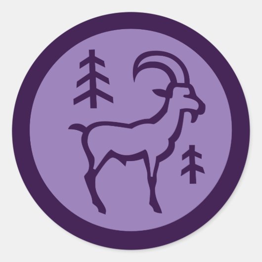 Sticker Rond SYMBOLE Zodiaque Capricorne (Devant)