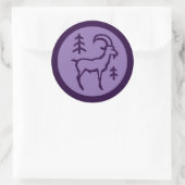 Sticker Rond SYMBOLE Zodiaque Capricorne (Sac)