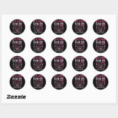 Sticker Rond Symbole Zodiaque d'une fille Gemini Anniversaire (Feuille)