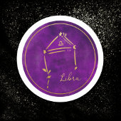 Sticker Rond SYMBOLE Zodiaque Gold de Libra
