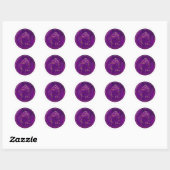Sticker Rond SYMBOLE Zodiaque Gold de Libra (Feuille)