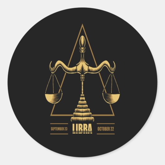 Sticker Rond SYMBOLE Zodiaque Libra (Devant)