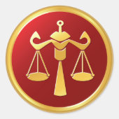 Sticker Rond SYMBOLE Zodiaque Libra (Devant)